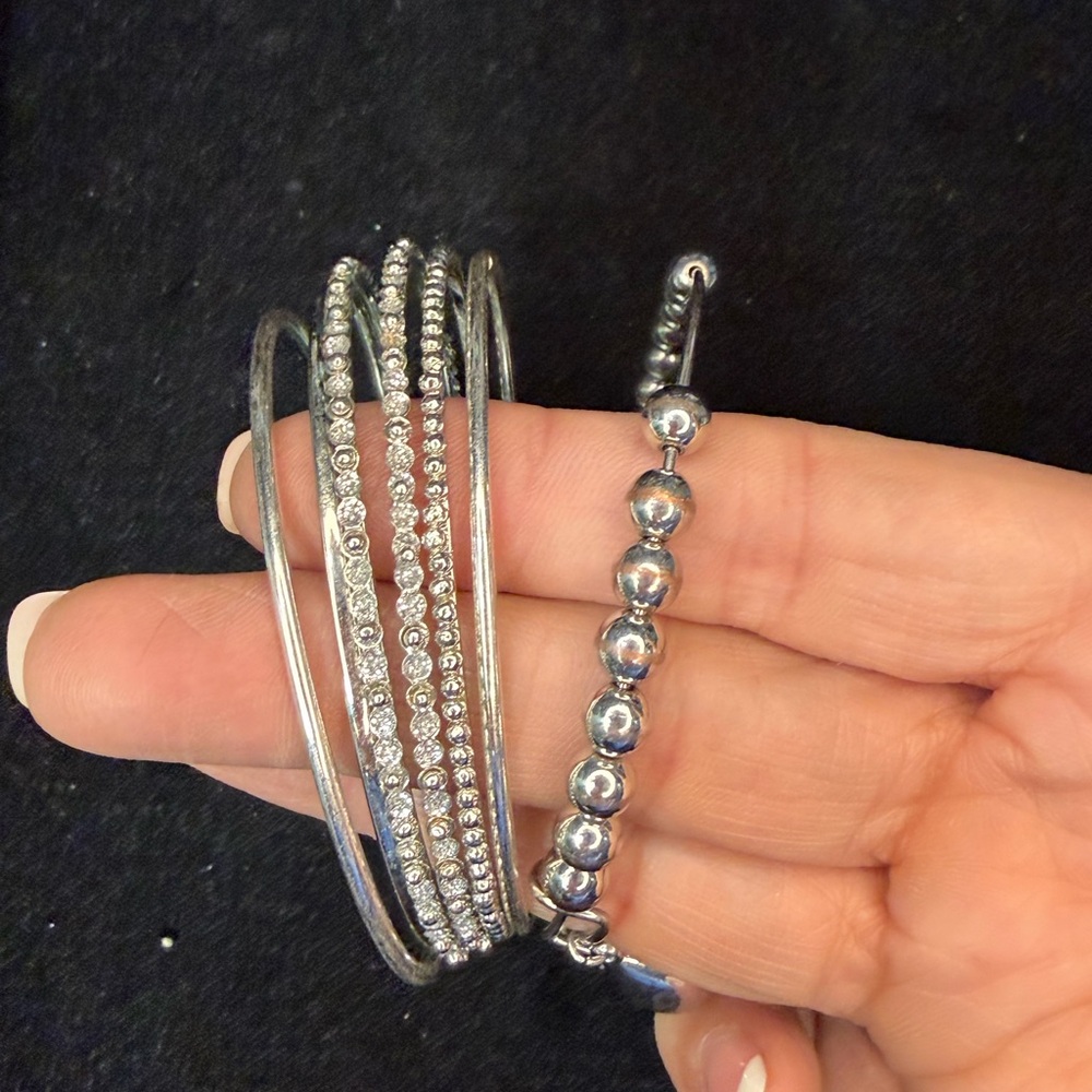 Source Unknown Silver Bracelet Collection - Picture 2 of 2